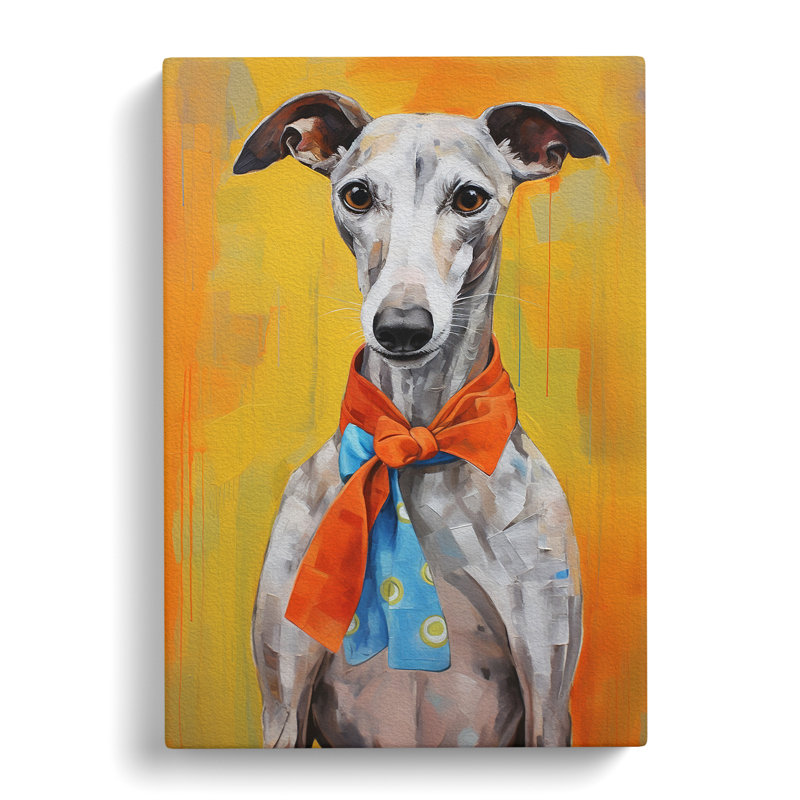 Whippet Contemporary No.2 - No Frame Print, 76cm H x 50cm W x 3cm D