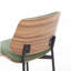 Contemporary Kitchen & Dining Chair with Walnut Bentwood Frame and Padded Faux Leather Seat-2108173973