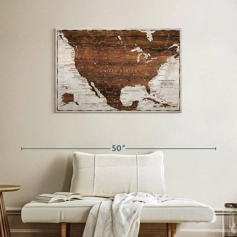 Épingle en bois clair USA Alvertia, H 26 po x l 39 po