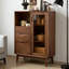 commode de rangement rétro en noyer-477750787