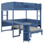 Multi-Functional Loft Bed Featuring Study Desk, Bedside Shelf and Sofa-1096019284