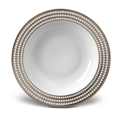 Perlee Platinum Rimmed Serving Bowl