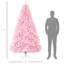 Arbre de Noël romantique rose, base en acier 7 pi, décoration intérieure