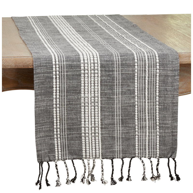 Chemin de table rayé 100% coton