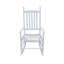 Chaise berçante en bois BLANC, sans passe-partout