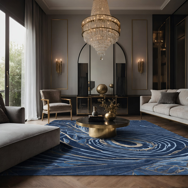 Tapis gris soyeux et moelleux, Rectangle de 5 pi x 8 pi