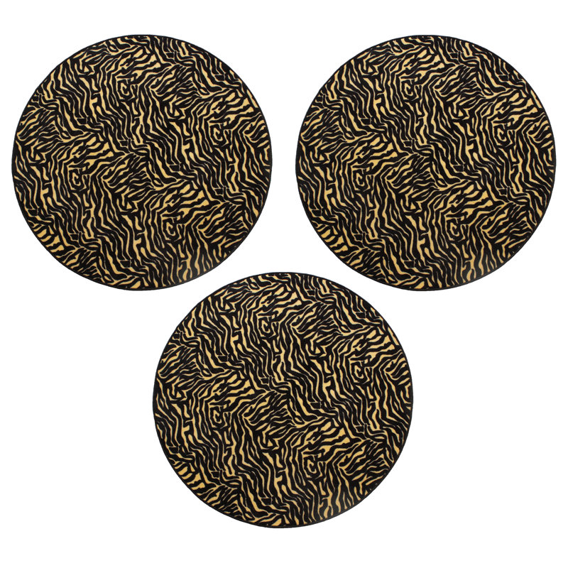 Ensemble de tapis en nylon touffeté Benen, Rond 2 pi