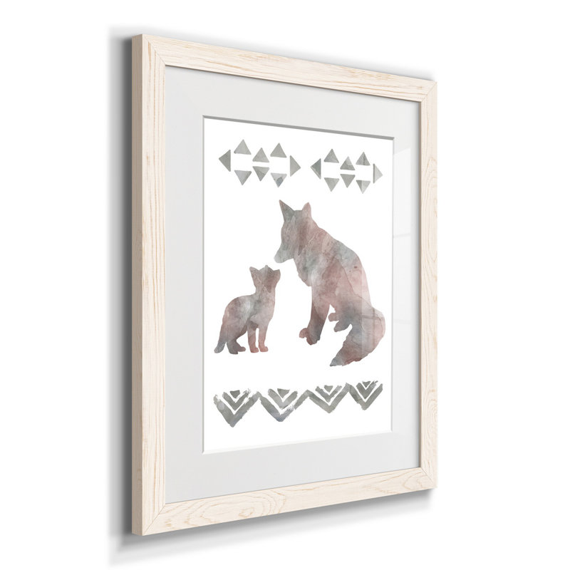 Little Lady Den Foxes - Reproduction d'art sur papier encadrée, H 24 po x l 18 po x P 1,5 po, Blanc