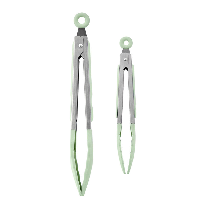 Farberware Classic Silicone Head Tongs, Green