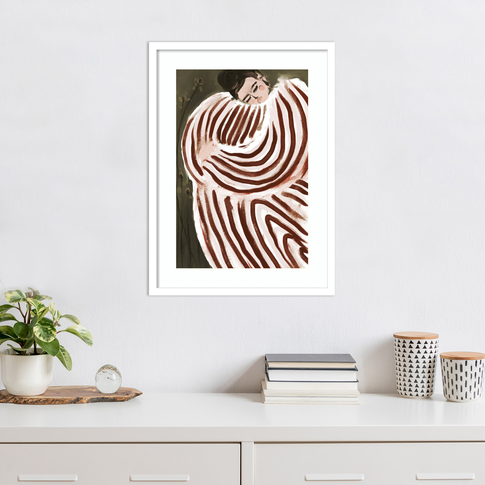 Galya "Sleeping Princess" Print, White, 25" H x 19" W