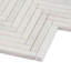 Alaska White .5x4 Herringbone Polished Marble Mosaic Tile
