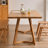 Brown Rectangular Solid Wood Dining Table-108204925