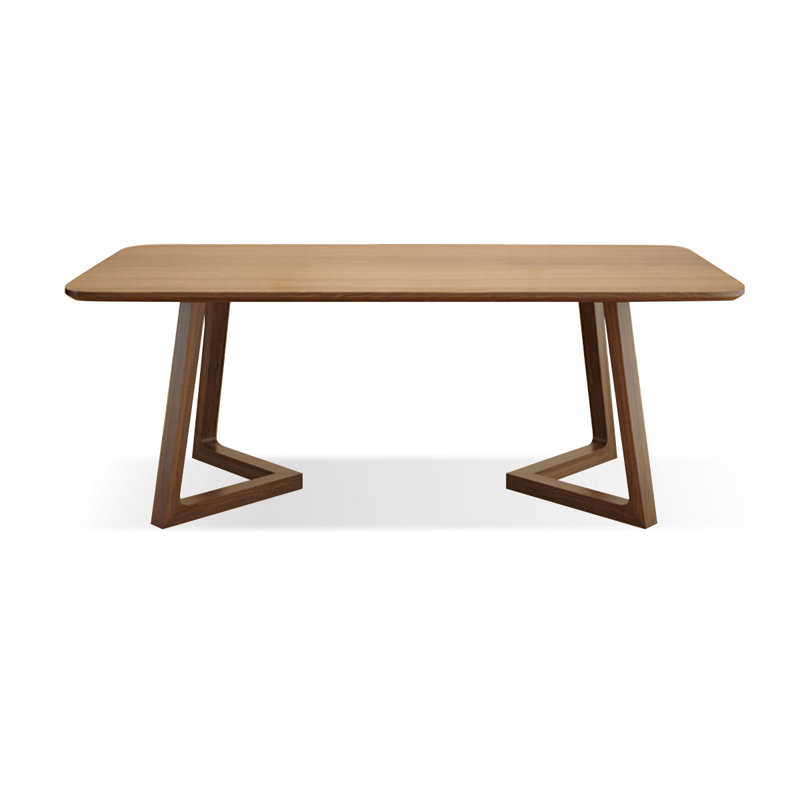 Brown Rectangular Solid Wood Dining Table, 29.53"H x 62.99"L x 31.5"W