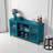 Teal Blue 60" Sideboard Buffet Table with Adjustable Shelves and Solid Wood Legs