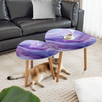 Ensemble de 2 tables basses gigognes Triangle