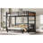 Full Over Full Metal Bunk Bed/Metal Loft Bed,Separable Bunk Beds,With Raised Security Fence,Walnut Color-1435645999