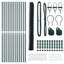 Vidaxl Fence With Posts PVC-Coated Steel-116798007-116798010