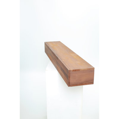 72-Inch Floating Rustic Wood Fireplace For Home Decor Solid Wood, Invisible Bracket, 50 Static Load And Sophisticated Aesthetic Contemporary