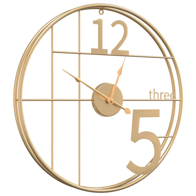 Battistini Iron Wall Clock, Gold