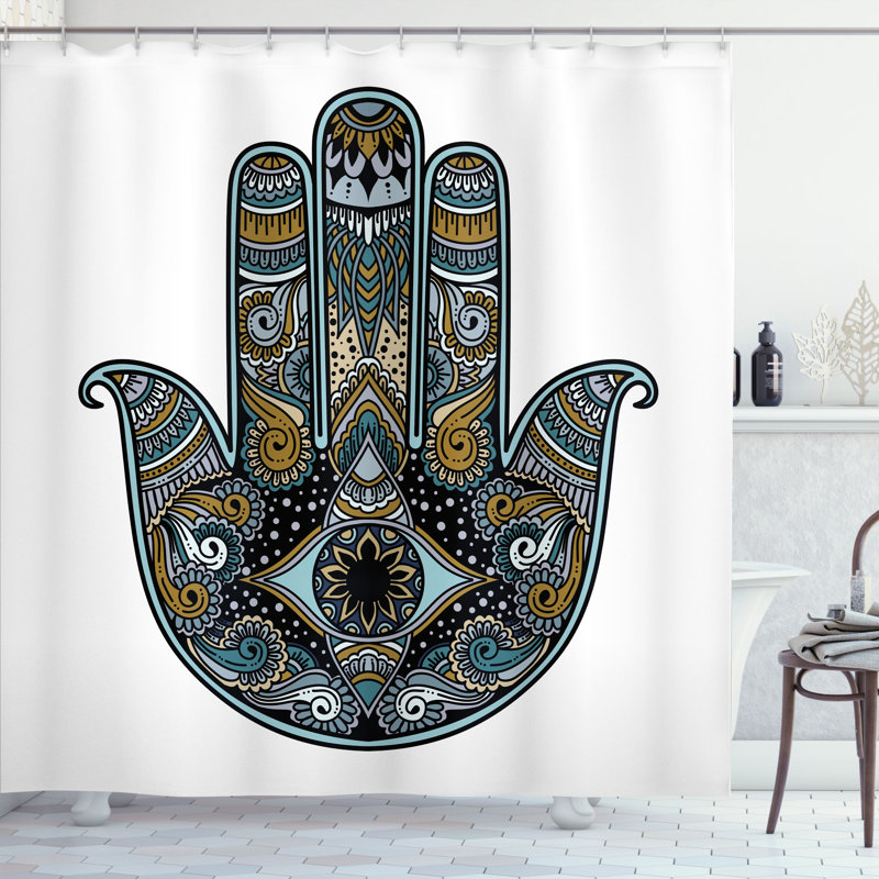  Rideau de douche avec crochets inclus, H 84 po x l 69 po, Turquoise clair