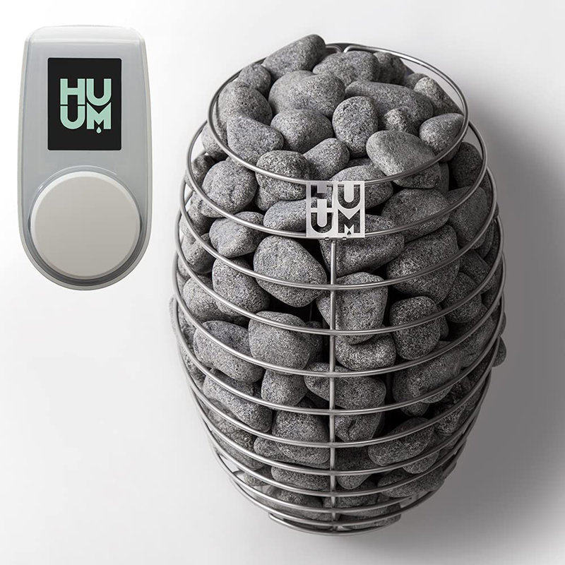 HUUM Drop 9.0 Kw Sauna Heater with UKU WiFi Control, (Sauna Stones Included ), White