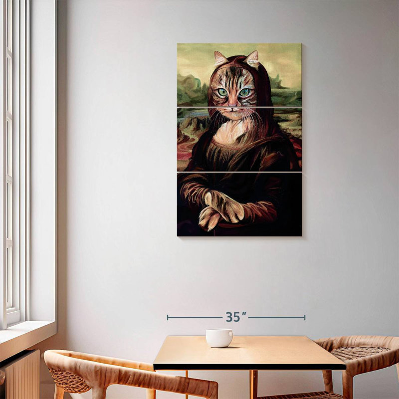 Ketti Mona Lisa Inspired Cat, 57" H x 36" W