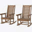 Chaises à haut dossier et chaises berçantes d'extérieur 2 pièces-1116570961