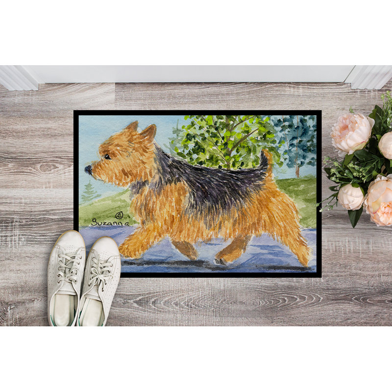 Tapis d'intérieur antidérapant Norwich Terrier, Rectangle 2 pi x 3 pi