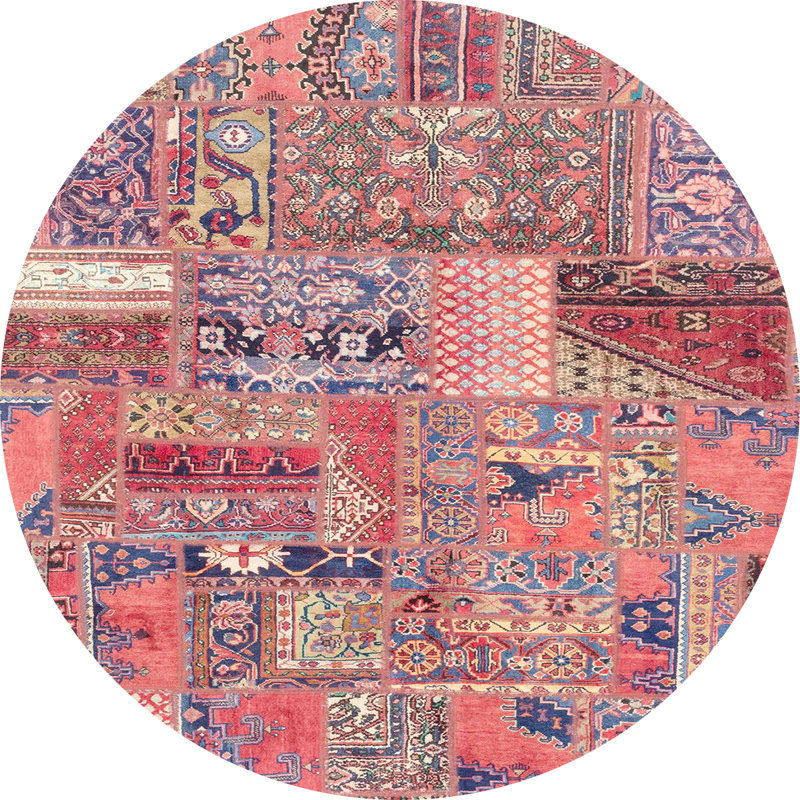 Abstract Indoor Rug, Round 5'