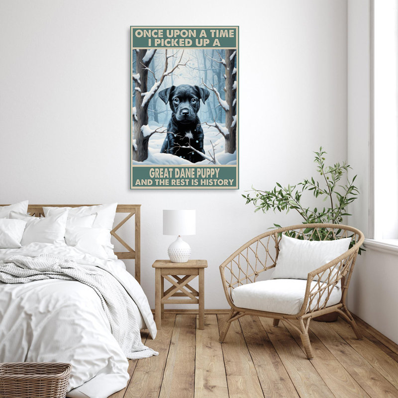 «I Picked Up A Great Dane 2», impression sur toile, H 14 po x l 11 po x P 1,25 po
