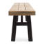 Banc d'extérieur avec panneau à lattes et structure en bois d'acacia, naturel et gris-1251612823