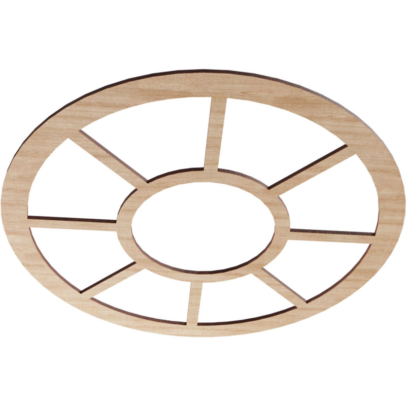 Médaillon de plafond 22 "x 22" x 8 "ID x T 1/4" Grace, Aulne, H 22 po x l 22 po x P 0,25 po