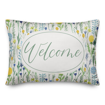  Housse de coussin rectangulaire et insert Welcome