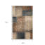 Tapis damassé bleu marine 8 pi x 10 pi
