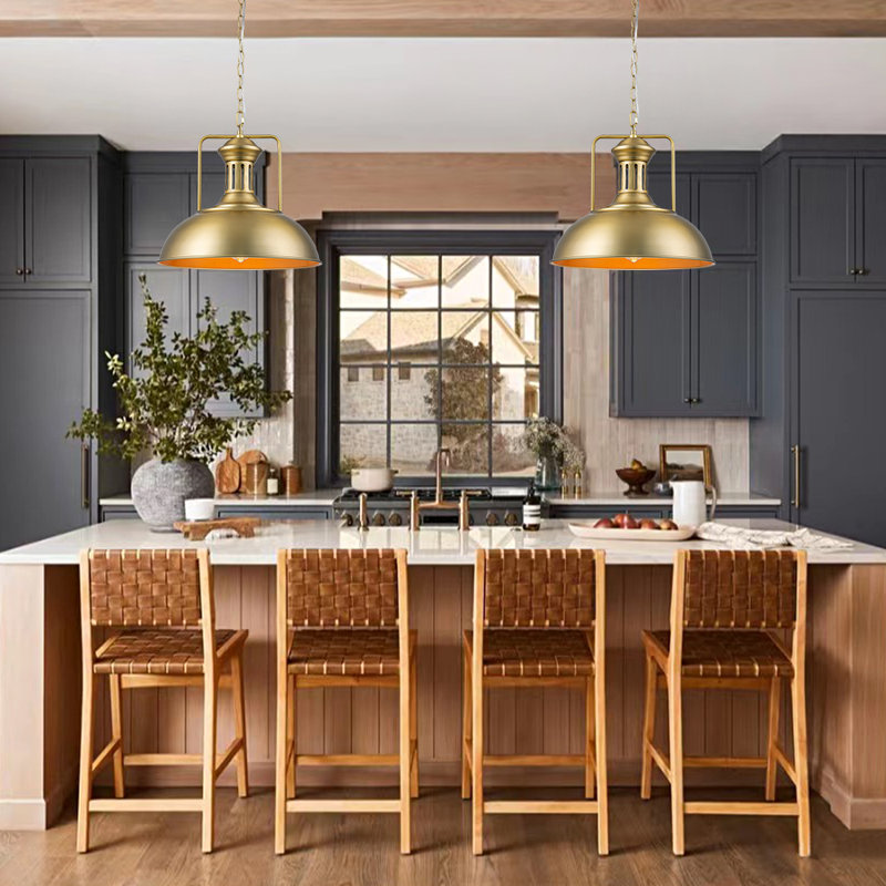 Southsea 1 - Light Black Dome Pendant, Gold