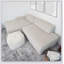 Mar Sectional Cream Corduroy Sofa(Left Facing)