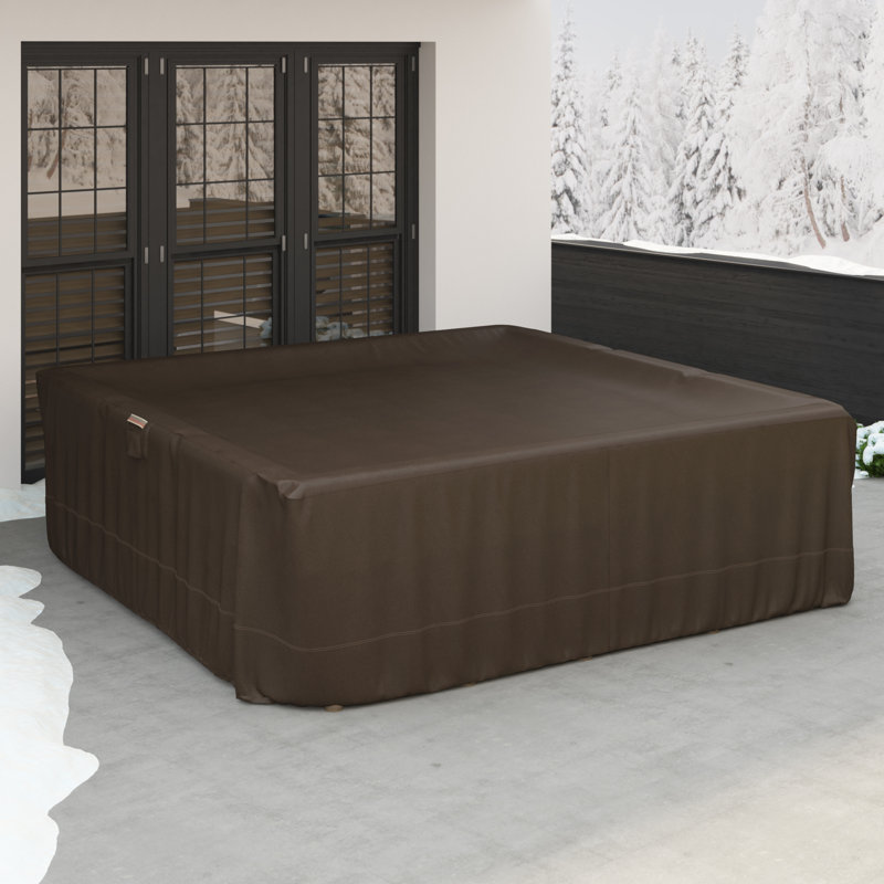 Housse pour meubles de patio Mony, cacao foncé, 100 pouces, H 36 po x l 150 po x P 150 po