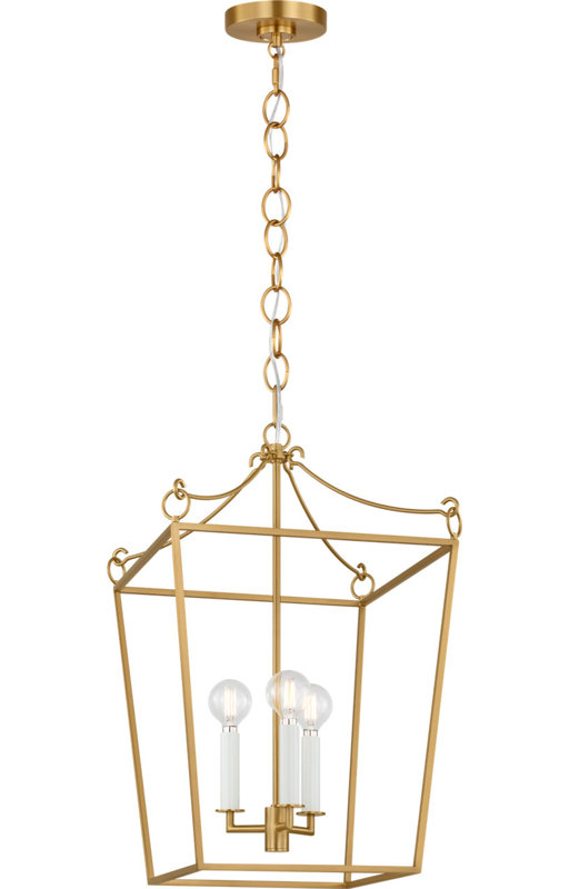 Carlyle Lantern, Burnished Brass, 87" H x 13.75" W  x 13.75" D, 3
