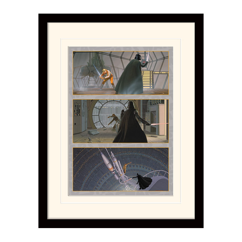 Luke Battles Darth Vader Framed Graphic Art Print Framed by Star Wars - Single Picture Frame Print