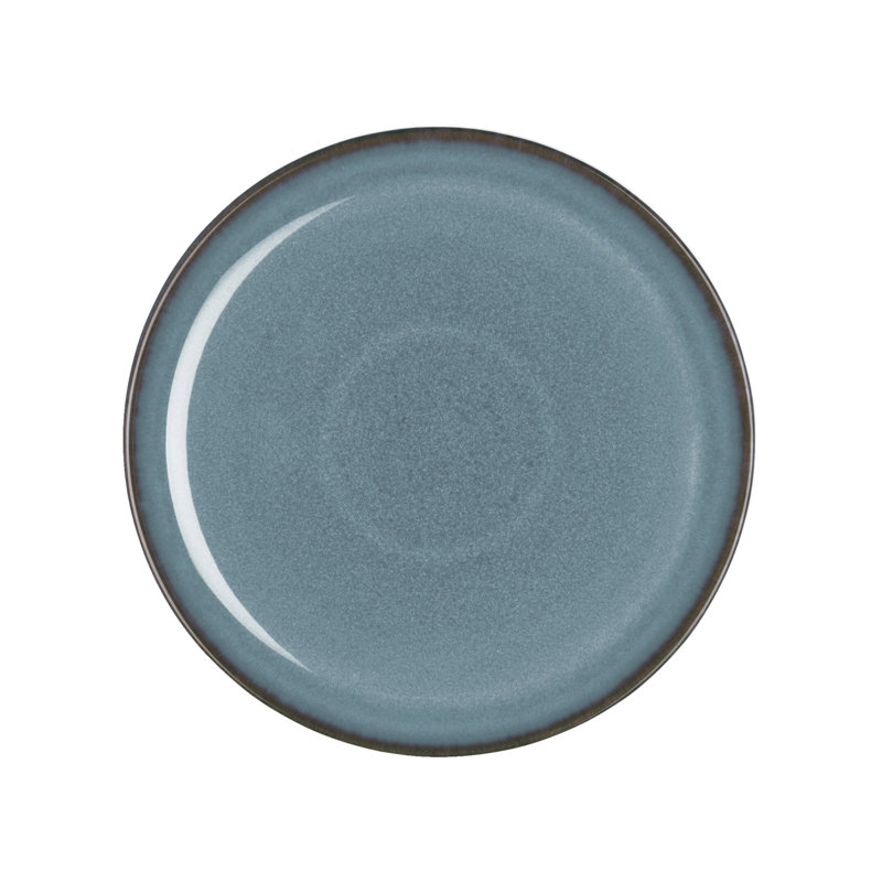 Assiette moyenne bleu azur