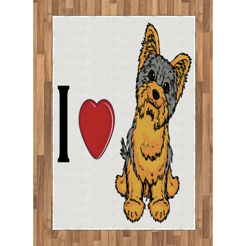 Yorkie High Density Long Fiber Poly Threads Decorative Area Rug Carpet, Rectangle 4' x 5'8"