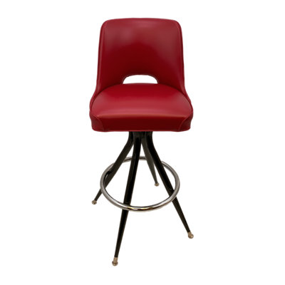 Tufted Button Upholstered Bucket Bar Stool