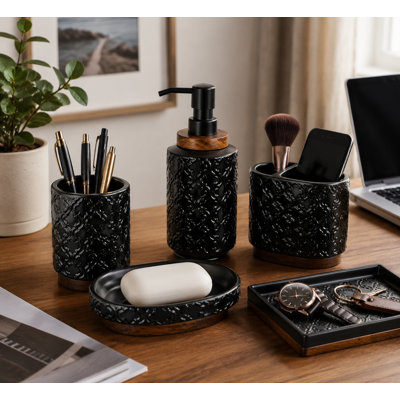 Ceramic Bathroom Accessories Set