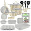 Ensemble 20 pièces de batterie de cuisine et d'ustensiles de cuisine pour la maison - casseroles, poêles et ustensiles de cuisine antiadhésifs de haute qualité (blanc)