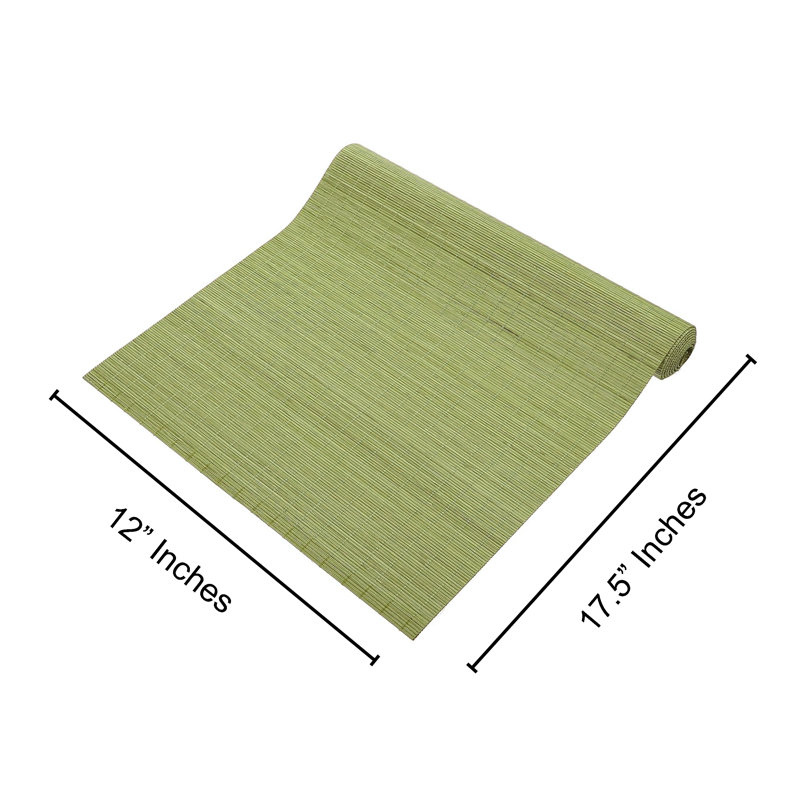 Callam Rectangle Bamboo Dining Linen Set, Green, 2