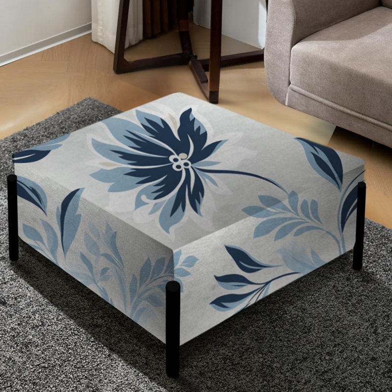 Serene Monotones - Grand repose-pieds carré floral