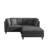 3 - Piece Upholstered Gray Corduroy Modular Sectional with Pillow Back and Removable Ottoman-1781209360