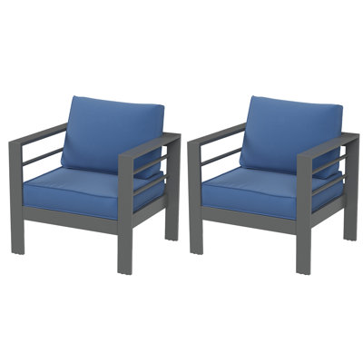 Outdoor Armchair with Cushions（set of 2）