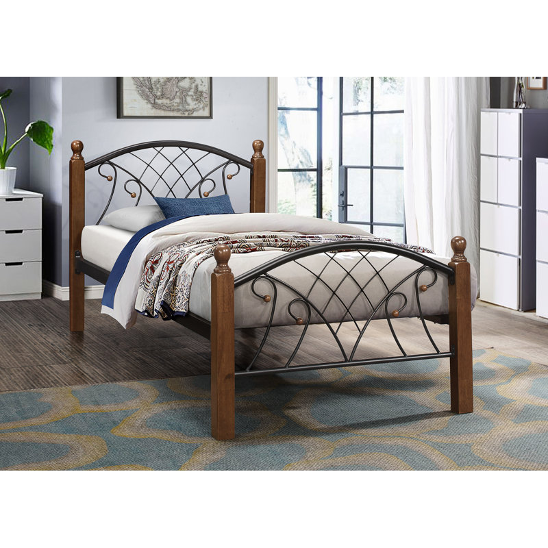 Avak Solid Wood Bed, Single (3')