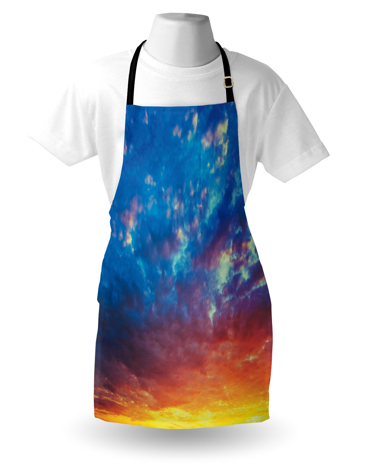 Apron-Turquoise green red yellow and light blue